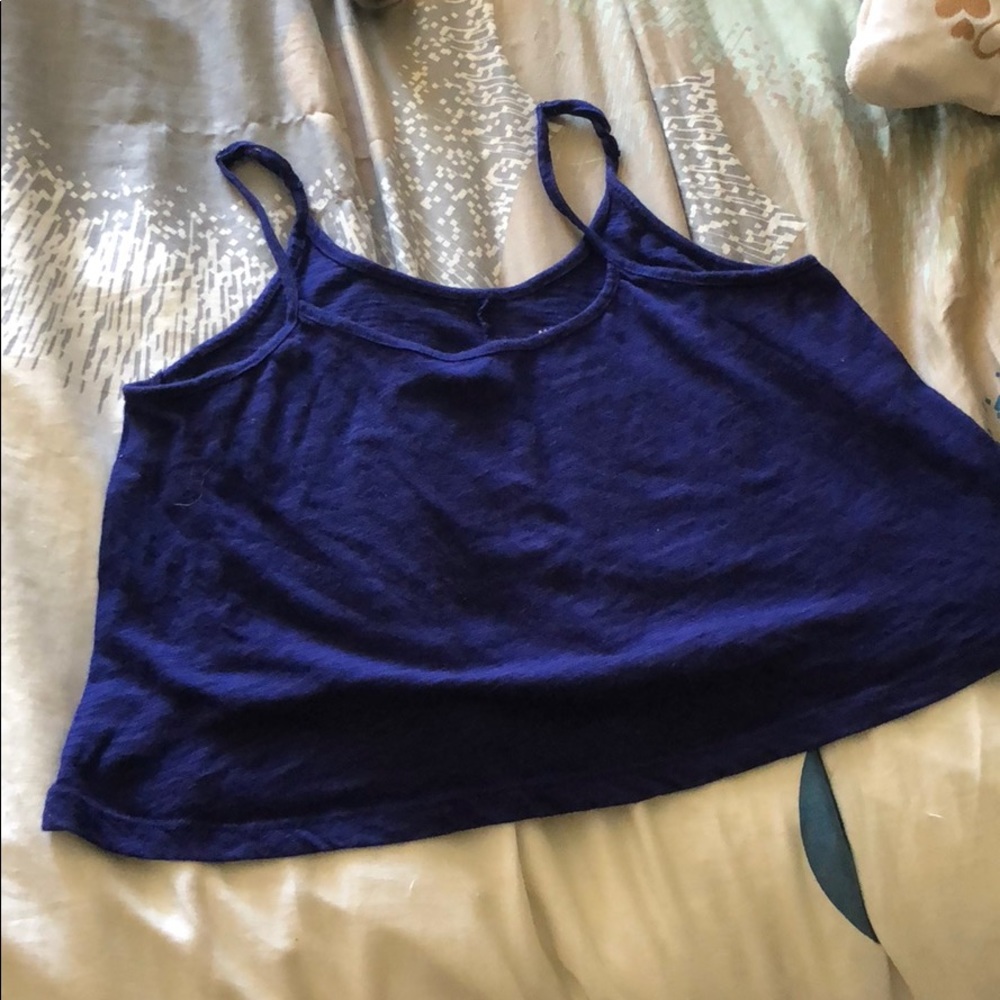 Blue crop top